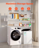 VEVOR Over Washer and Dryer Storage Shelf Two Row 6 Tiers Washer Rack White V952-LDXYJZJTJK2PRT0BR001V0