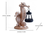 Solar Resin Seahorse Family Garden Light - Hanging Lantern Wall Decor with Warm LED, Outdoor V888-ELOSUNG55525