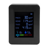 Multifunctional 6 in 1 CO2 Meter Air Quality Monitor Temperature PM2.5 TVOC HCHO Detector USB V1294-YM0523-3113220044211