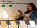 Light Therapy Lamp 12000 Lux UV-Free LED Adjustable Brightness Color Temperature Timer Touch Control V1188-ZXY-117-0079