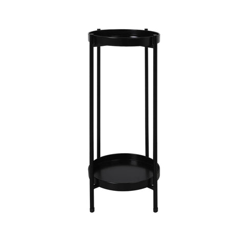 Levede 2 Tier Plant Stand Outdoor Indoor Black Large UM1200-L-BK