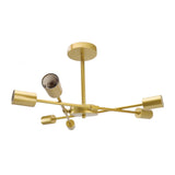Retro Industrial 6 Light Semi Flush Mount Ceiling Light Fixture Modern Sputnik Chandelier for Art V1294-YM0521-3119220189311