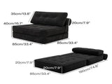 Levede 3 in 1 Convertible Sofa Bed Foldable Single Sleeper Chair Living Room SOFABED1012-BK-AU