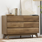 Artiss 6 Chest of Drawers - XAVI Walnut FURNI-E-CDR-6D-WD-AB