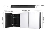 Medicine Cabinet, 25.5 x 40 inch, Medicine Cabinet for Bathroom with Mirror, Aluminum Frame Bathroom V952-JXYJJXJ25540X2HYLV0