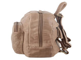 Pierre Cardin Womens Woven Leather Backpack Bag - Taupe V563-PC-3282-TAUP