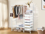 Levede 94CM Clothes Rack Stand Heavy Duty Hanging CR1012-6-WH_NZ