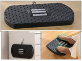Black Plastic Footrest with Massage Rollers for Under Desk Comfort at Home and Office Workspace V1366-AZ2-W-20509