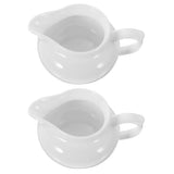 YARNOW Set of 2 Ceramic Gravy Boats with Handle, Portable Sauce Dispensers for Kitchen and Dining V1189-WXFWAL-20260326-03187