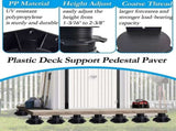 12 Pack Adjustable Deck Support Pedestals Deck Foundation Bases for Raised Outdoor Flooring V63-953521