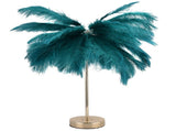 G4 Ostrich Feather Table Lamp Night Light Bedside Light Decoration Lamp for Bedroom Wedding RoomDark V1294-YM0901-3119210093319