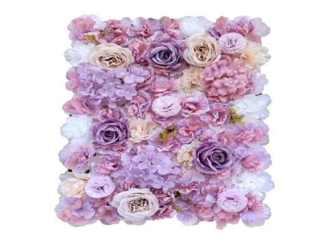 Artificial Flower Wall Backdrop Panel 40cm x 60cm Mixed Pink & White Flowers V637-DP1193789