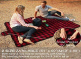 Waterproof Outdoor Blanket with Sherpa Lining, Windproof Triple Layers Warm Comfy Foldable for V1192-AZ-W-26517