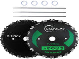 (2-Set) 9" x 20T Tooth Brush Blades - Weed Eater Saw Blade Kit with 2 Carbon Steel Round V1258-DP02-C-905