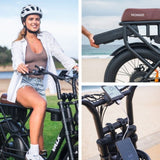 VALK Nomad Electric Fat Tyre Bike, 500W, 45km/hr, Throttle ebike, 20x4" Kenda Tyres, Shimano 7 spd, V219-BIKSRFVAS5KBA