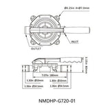 720GPH Manual Bilge Pump Hand Tools Water Transfer Diaphragm Self Priming Pump for Marine Boat V1366-AZ2-W-18602