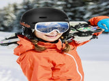 OutdoorMaster Children's Ski Helmet, Snowboard Helmet for Boys & Girls, Robust PC Shell & EPS Foam, V1168-KID-SKI202-BL-S