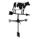 2-Pack Cow Weathervane Set - Direction Indicator for Roof, Garden, Patio Decorative Weather Vane V1369-AZ3-W-15689