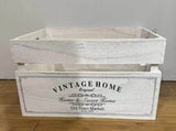 Vintage Home Wood Crates White Wash 40x22cm V637-WDB35976