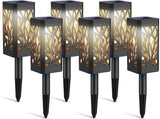 6-Pack Solar Garden Lights Waterproof Warm White LED Outdoor Lights Black Shell V1188-MS-710-178