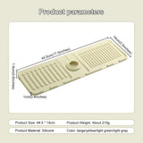Faucet Mat for Kitchen Sink, 2024 Upgrade Faucet Guard Draining Mat Silicone Faucet Handle Drip V1258-DP02-C-2492