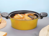 Darzheoy Nonstick Ceramic Coated Sauce Pan with Lid, Crock Pot with Twist & Lock Handles, Micro V1189-WXFWAL-20260326-02319