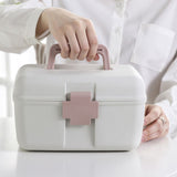 First Aid Kit 2 Layer Medicine Box Portable Emergency Medicine Box for Home Office V1294-YM0717-10154432