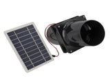 10W 12V Solar Powered Exhaust Fan for Round Pipe ABS Solar Panel Ventilation Fan Kit for Pet House V1294-YM0710-3111230296911