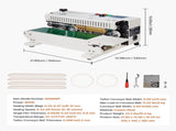 Continuous Bag Band Sealing Machine, 6-12 mm Seal Width, Horizontal Band Sealer Machine with Digital V952-WSLXFKJTBPQBL6VXIV3
