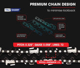 Baumr-AG 45CC Petrol Chainsaw Commercial 18 Bar Chain Saw E-Start Pruning V219-CHNSAWBMRA4X5