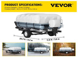 Pontoon Boat Cover, Fit for 17'-20' Boat, Heavy Duty 600D Marine Grade Oxford Fabric, UV Resistant V952-FQCZYCYCB21245KUNV0