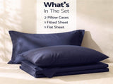 Giselle Double 500TC Cotton 4Pcs Sheet Set with 40cm Extra Deep Pocket for Thick Mattresses Sateen SHEETSETS-TC5-NB-D