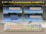 SOLAKAKA Ki99 Pro 99-Key Gasket Mechanical Keyboard Tri-Mode Hot-Swap Knob XFF3-KYKI99P-OR
