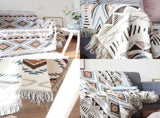 Sofa Blanket With Tassel, Couch Throws, Knitted Blanket, Aztec Ethnic Style Blanket, For Home, V1188-MS-227-2006