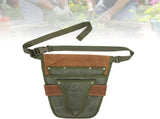 Garden Tool Belt, Adjustable Waxed Canvas Gardener Waist Bag with Pockets for Gardening and DIY, V1237-ZY-917-297