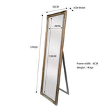 French Provincial Ornate Mirror - Antique Champagne - Free Standing 50cm x 170cm V292-MIRR-FRN016