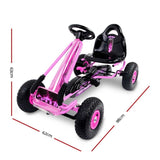 Rigo Kids Pedal Go Kart Ride On Toys Racing Car Rubber Tyre Pink GKRT-F1A-PK