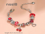10 Styles Charm Bracelets Set Colorful Alloy & Glass Beaded Bracelets,Buy 2 for Better V1132-NSSL16-DOUBLE