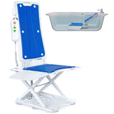 EQUIPMED Motorised Bath Lift Chair, Electric Battery Operated Reclining Seat, Bathing for Elderly & V219-HCHSHWEQ6PBA