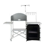 Camping Kitchen Table, Folding Outdoor Cooking Table with Storage Carrying Bag, Aluminum Cook V952-DFBKYDCFHSBDGFR79V0