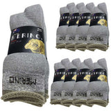 9 Pairs MERINO WOOL SOCKS Mens Heavy Duty Premium Thick Work Socks Cushion BULK - Grey - 11-14 V563-9AUSOCKS-GRY-11-14