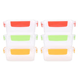 6 Pcs Food Storage Container Set 750ML Stackable Reusable PP Food Storage Box with Sealing Lid for V1294-YM0901-3118250193911