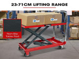 T-REX 230KG Hydraulic Scissor Lift Platform Trolley, Non-Skid Rubber Platform Pad, for Material V219-VHWLFCTRH2SA