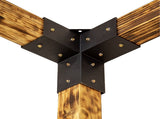 Roof Pergola Gazebo Shed Matte Black Steel Brackets DIY Kits V63-847781
