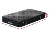 35cm Giselle Mattress Single Bed Bamboo Pocket Firm Foam MATTRESS-E-MIDNIGHT-35-S