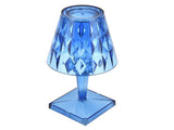 LED Crystal Table Lamp Transparent Prism Dimmable Desk Lamp USB Charging Indoor LightingBlue V1294-YM0901-3119210122312