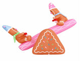 Jingle Jollys Christmas Inflatable Seesaw 1.8M Height LED Outdoor Decorations Illuminated XMAS-INF-SEESAW-6FT