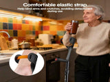 Pair of Adjustable Forearm Crutches for Adults, Lightweight Portable Walking Crutches with Spring V1181-AT002-BK