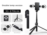 Double Light 3-in-1 Bluetooth Selfie Stick with Tripod and Remote Control - Adjustable for V888-ELOSUNG16113