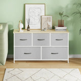 Black Chest of 5 Drawers Storage Cabinet Dresser Unit for Living Room or Bedroom V178-59325